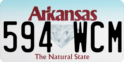 AR license plate 594WCM