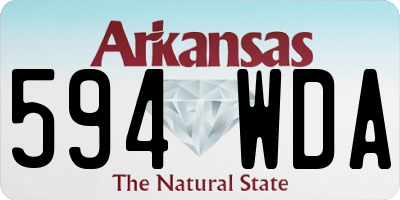 AR license plate 594WDA