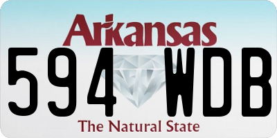 AR license plate 594WDB