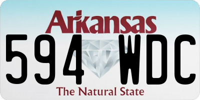 AR license plate 594WDC