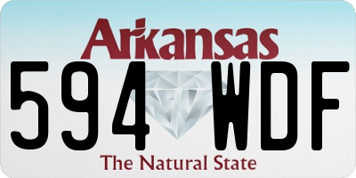 AR license plate 594WDF