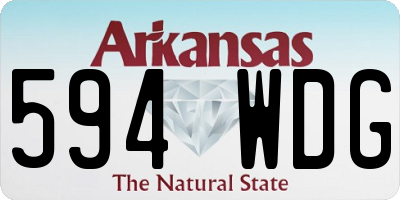 AR license plate 594WDG