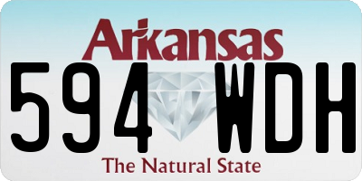 AR license plate 594WDH