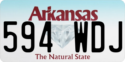 AR license plate 594WDJ