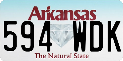 AR license plate 594WDK