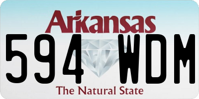 AR license plate 594WDM