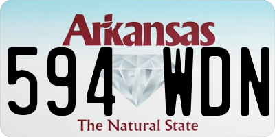 AR license plate 594WDN