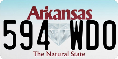 AR license plate 594WDO