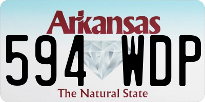AR license plate 594WDP