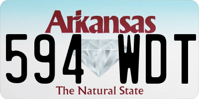 AR license plate 594WDT