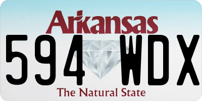 AR license plate 594WDX
