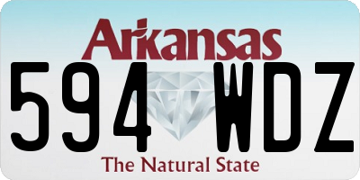 AR license plate 594WDZ