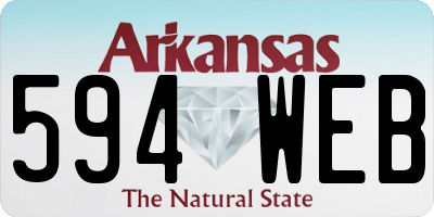 AR license plate 594WEB