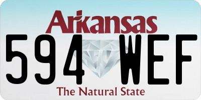 AR license plate 594WEF