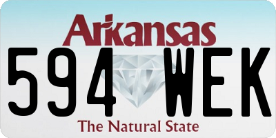 AR license plate 594WEK
