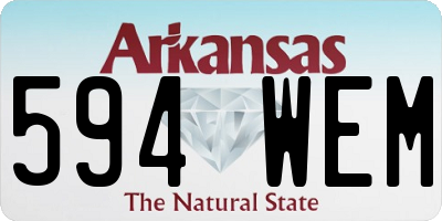 AR license plate 594WEM