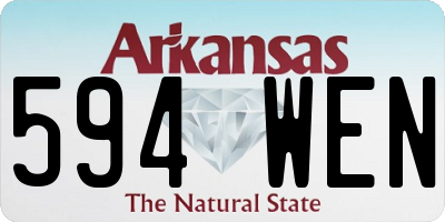 AR license plate 594WEN