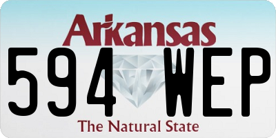 AR license plate 594WEP
