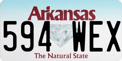 AR license plate 594WEX