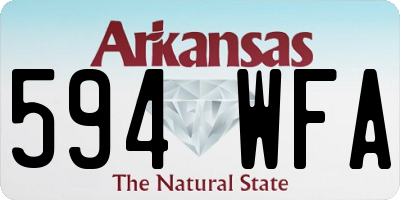 AR license plate 594WFA