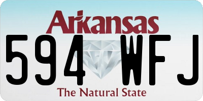 AR license plate 594WFJ
