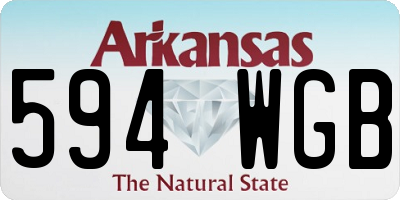 AR license plate 594WGB