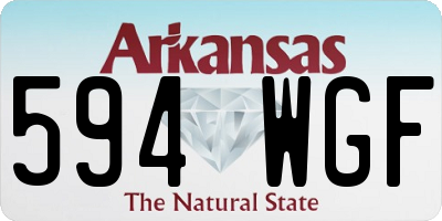 AR license plate 594WGF