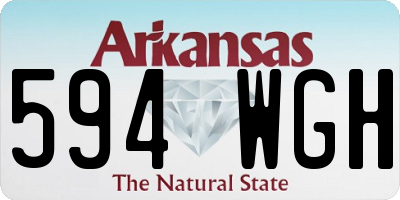 AR license plate 594WGH