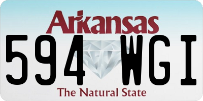 AR license plate 594WGI