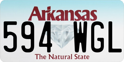AR license plate 594WGL
