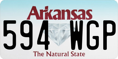 AR license plate 594WGP