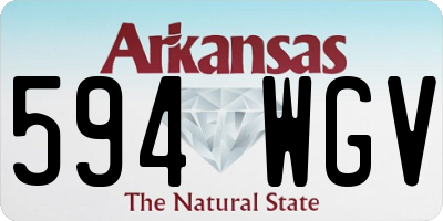 AR license plate 594WGV