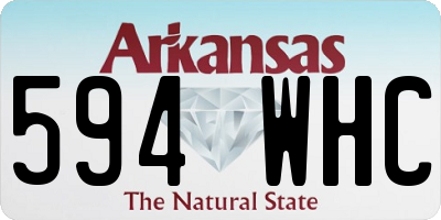 AR license plate 594WHC