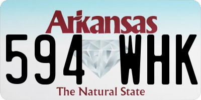 AR license plate 594WHK