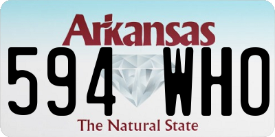 AR license plate 594WHO