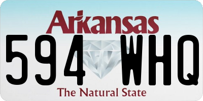 AR license plate 594WHQ