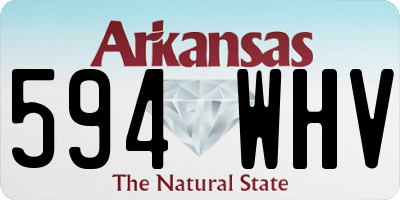 AR license plate 594WHV