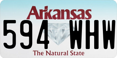AR license plate 594WHW