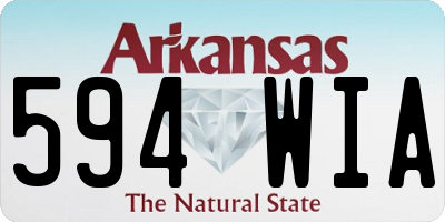 AR license plate 594WIA