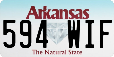 AR license plate 594WIF