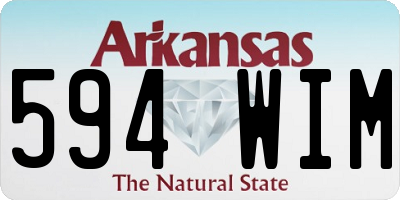 AR license plate 594WIM