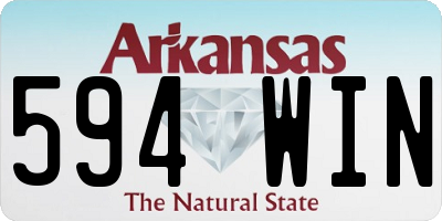 AR license plate 594WIN