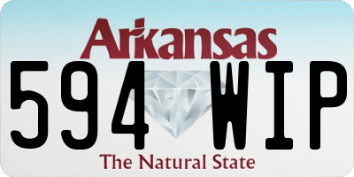 AR license plate 594WIP
