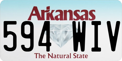 AR license plate 594WIV