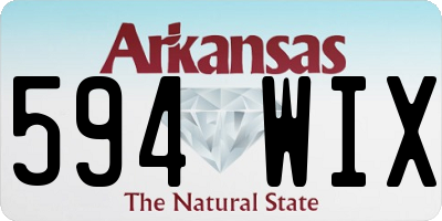 AR license plate 594WIX