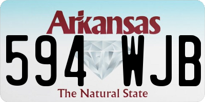 AR license plate 594WJB