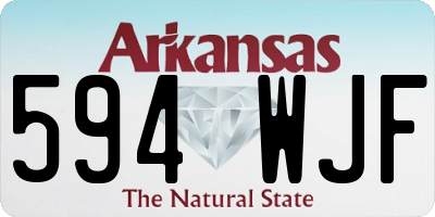 AR license plate 594WJF