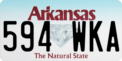 AR license plate 594WKA