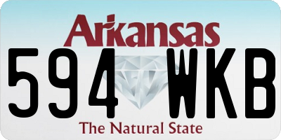 AR license plate 594WKB
