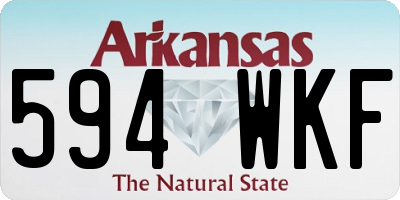 AR license plate 594WKF